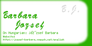 barbara jozsef business card